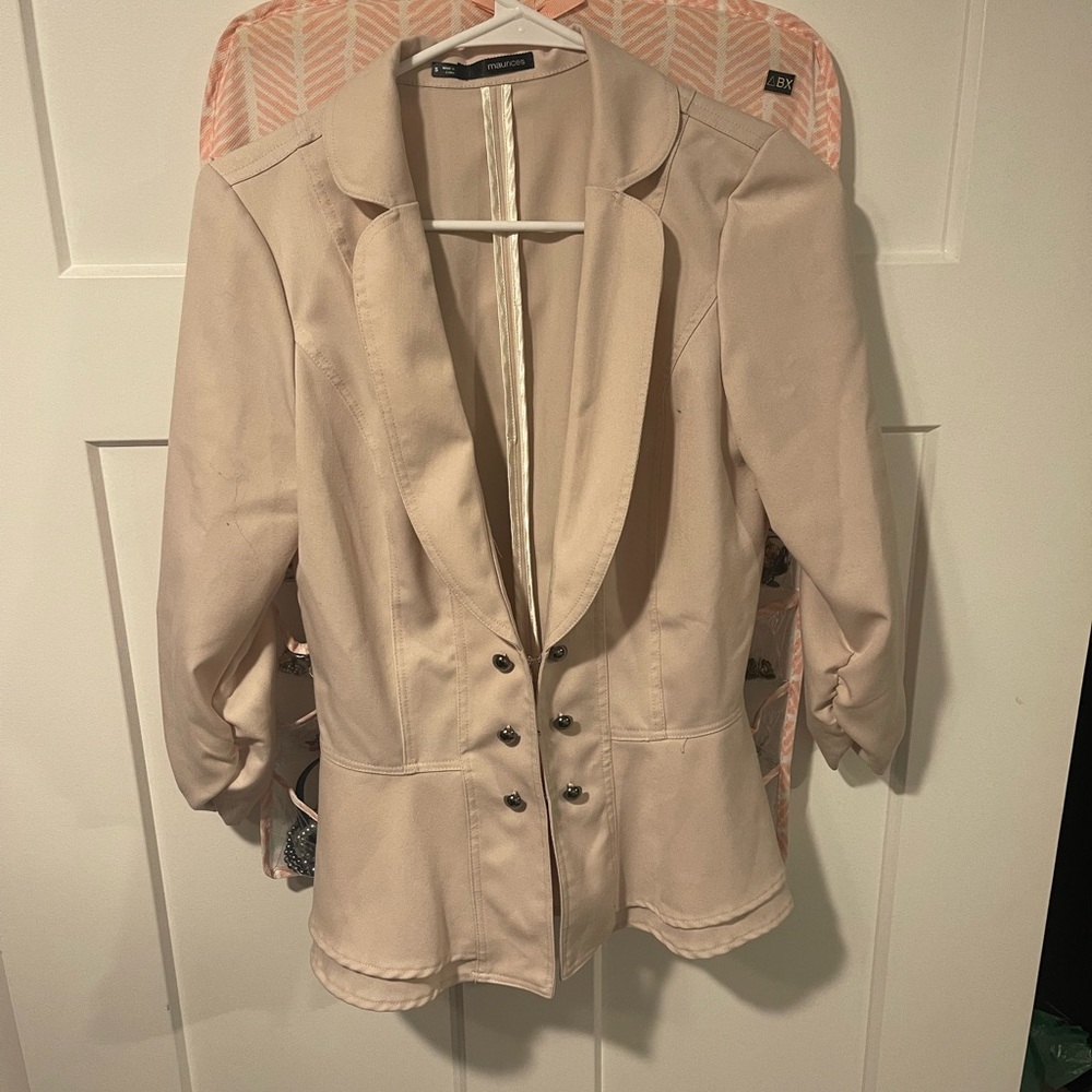 Light pink peplum blazer